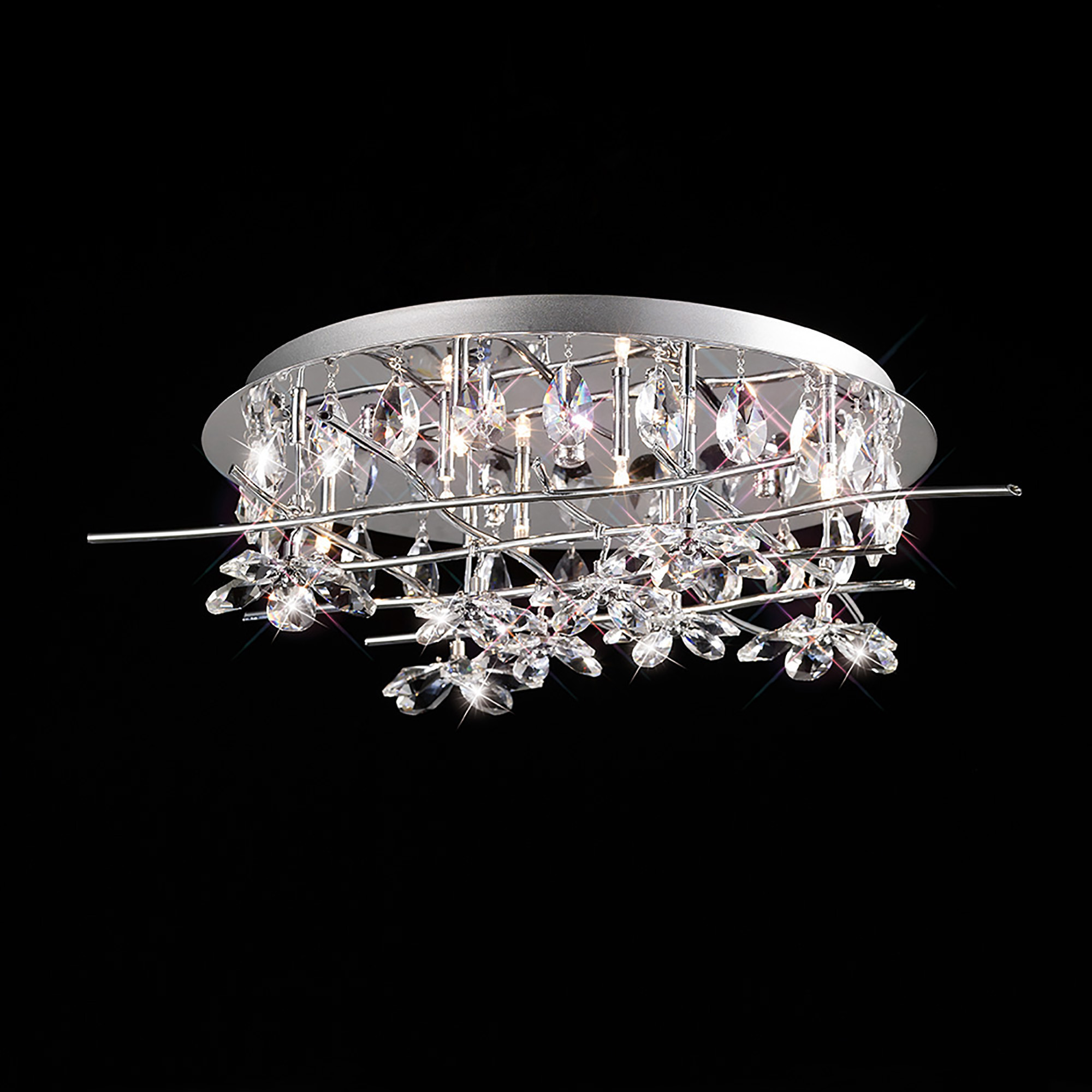 IL30230  Aviance Crystal  Flush Ceiling 8 Light